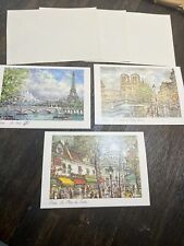 Lot Of 3 Parisian Post Cards With Envelopes Abeille Cartes Lyna Paris Gravure De picture