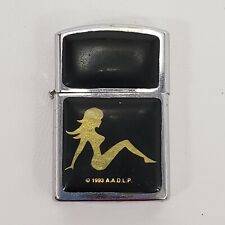 Lighter AADLP 1993 Sexy Lady Silver Tone Black No Fluid Trucker Vtg picture