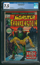 Frankenstein #2 CGC 7.5 White Pages 1973 Monsters Bride of Marvel Horror picture