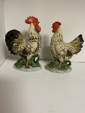 Set of 2 Vintage Homco Rooster & Hen Chicken 6