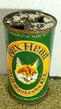 *OLD* Fox Head Waukesha Ale flat top beer can picture