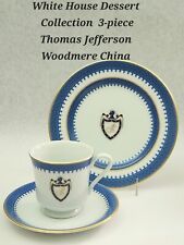 3-piece WHITE HOUSE DESSERT COLLECTION  Thomas Jefferson 1801-09 Woodmere China picture