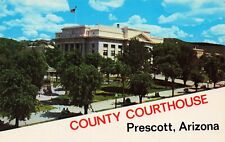 Postcard Yavapai County Courthouse, Prescott,  Arizona AZ Vintage picture