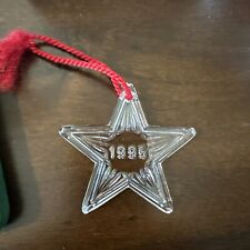 1995 Waterford Crystal STAR Christmas Ornament ~ Signed, Gift Box picture