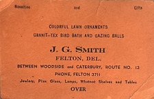 Felton Delaware Vintage Business Card James Gordon Smith Democrat Kent County picture