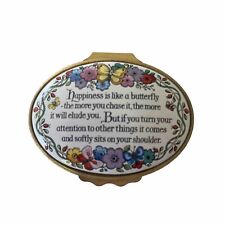 HALCYON DAYS Trinket Box Happiness Is Like A Butterfly Vintage picture