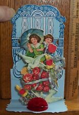 Vintage Fold Open Honeycomb GERMANY Valentine's Day Card To ONE I LOVE picture