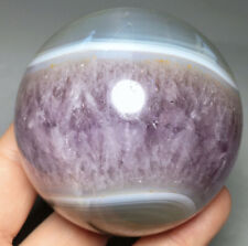 329g NATURAL  amethyst   agate  sphere QUARTZ CRYSTAL stone healing picture