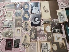 2 ANTIQUE TIN TYPE PHOTOGRAPHS+ 27 1800's Early 1900's Photos. Only 1 Damaged  picture