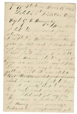 March 1865 2 Page Pennsylvania Cavalry Letter, Transcription above picture