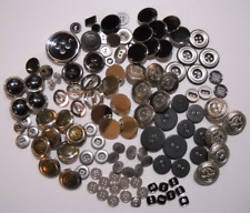 Lot 100+ Silver Tone Metal Plastic Buttons Craft Art Sewing Replacement picture