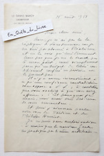 Lot of 2 L.A.S Xavier Vallat (1891-1972) Autograph Letters [Loustaunau-Lacau] picture