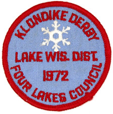 Vintage Lt Blue 1972 Klondike Lake Wisconsin District Patch Four Lakes Council picture