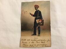 postcard  INDIAN POSTMAN, POST MAN,  SEA POST, HOWRAH, CALCUTTA, INDIA 1904 picture