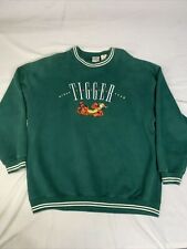 Vintage Disney Store Tigger Sweater Medium Green Pullover Sweatshirt picture