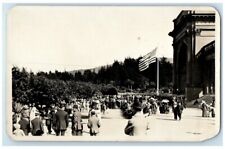 c1910 Golden Gate Park Crowd View San Francisco CA RPPC Photo Unposted Postcard picture