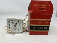 Vintage GE Electric Clock Antique White Model 7223 Room Mate USA New Old Stock picture