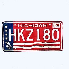 1978 United States Michigan Bicentennial Passenger License Plate HKZ 180 picture