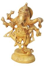 Brass Showpiece Dancing Ganesha Statue - 3.6*2.2*6.6 inch picture