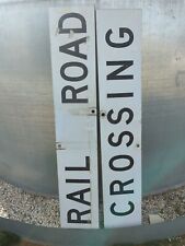 Real Railroad Crossing Sign Aluminum Crossbuck Original Retired 48