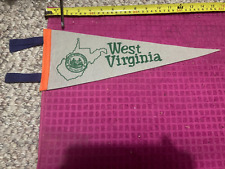 Vintage STATE OF WEST VIRGINIA WV SEAL Pennant BANNER Flag - FAST SHIPPER picture