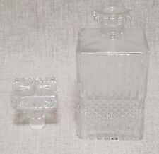 Vintage Cut Crystal Glass Alcohol Whiskey Decanter Vintage MCM picture