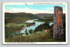 WB Postcard Towanda PA Pennsylvania Sullivan Expedition Monument Trail Sayre picture
