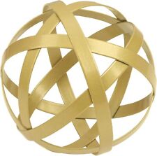 Everydecor Metal Decorative Sphere for Home Decor - Distressed Gold, Gold  picture