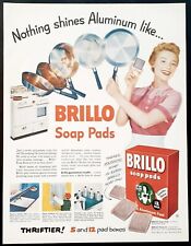 Brillo soap pads ad vintage 1955 housewife original advertisement picture