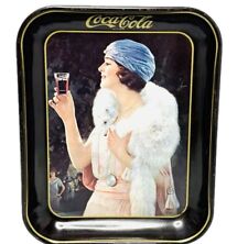 Vintage 1973 Coca Cola Serving Tray Flapper Girl Coke Advertisement 13