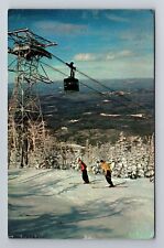 Franconia Notch NH-New Hampshire, Tramcar Skiers, Mountain, Vintage Postcard picture