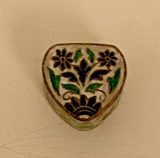 Vintage Sterling and Enamel Pill Box picture