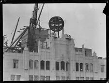 Crane on top of the Sun Building during its construction NSW 1920s Old Photo picture