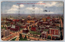 Postcard Aerial View Springfield Illinois 1954 Posted picture