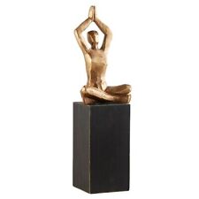 Gold Sukhasana Statue Sculpture Modern Accent Figurine Living Room - Pack of 2 picture