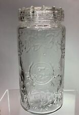 Vintage Antique Flaccus Bros Steers Head Fruit Jar with light SCA Simplex lid picture