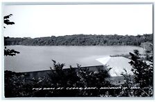Winterset Iowa IA Postcard RPPC Photo View Of The Dam At Cedar Lake c1910's picture