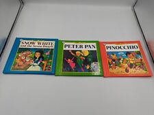 Lot 3 Vintage Madison Mini Books  Pinocchio Peter Pan Snow White Seven Dwarfs picture