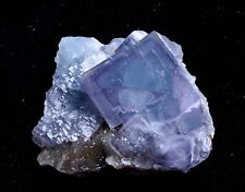 389.g Natural Phantom Window Cube Blue Purple Fluorite Mineral Specimen/  China picture