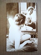 French Black & White risque/nude postcard 1930's or 1940's Carte Postale, Mirror picture