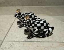MacKenzie Childs FROG SALT AND PEPPER SET COURTLY CHECK MacKenzie Childs picture