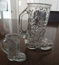 Rare/Vintage Libbey Shot Glass And Matching Glass Boot picture