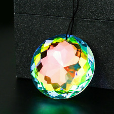 75MM AB Feng Shui Faceted Aurora Chandelier Pendant Round Crystal Suncatcher picture