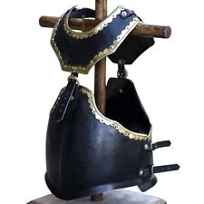 The Cursed Black Knight Functional Steel Practice Medieval Cuirass Gorget Armor picture