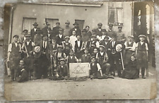 Masonic Worker Group Photo M. Mosberg Bielefeld Germany 1928 RPPC Postcard 2521 picture