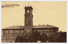 Washington State College Pullman WA Library and Auditorium Posted 1912 Postcard picture