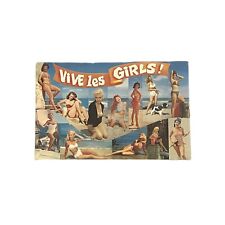Vive les Girls Bikini Bathing Suit Babes Beach Ocean Boat c1950s Real Photo RPPC picture