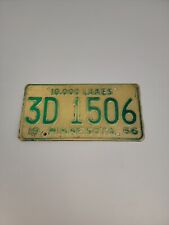 Vintage 10,000 Lakes 1956 Minnesota License Plate 3D 1506 picture