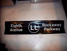 PRIMITIVE 54X11 NY NYC SUBWAY ROLL SIGN CHELSEA CANARSIE 8 AVE. ROCKAWAY PARKWAY picture
