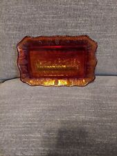 Vintage Indiana Glass Amberina  Tiara Last Supper Plate Tray 11
